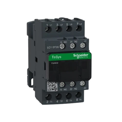 SCHNEIDER_TeSys Deca Contactor,4 Pole (4NO),AC-1,=440V,20A,220VAC,Screw Terminal