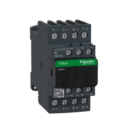 SCHNEIDER_TeSys Deca Contactor,4 Pole (4NO),AC-1,=440V,32A,24VDC,Screw Terminal