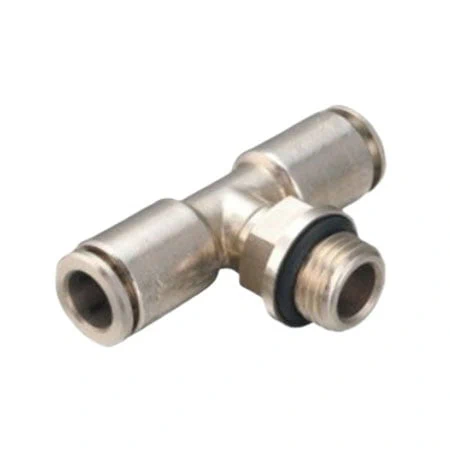 Trachea Quick-Plug Connector Full Copper Nickel-Plated G Thread