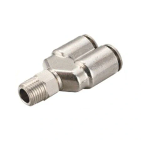 Trachea Quick-Plug Connector Full Copper Nickel Plating (2)